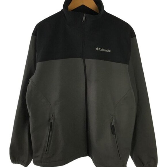 Columbia Fleece Jacket Outdoor Bicolor Grey (Men's XXL) - Picture 1 of 9